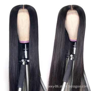 Top Quality 150% 180% Density Unprocessed Original Real Virgin Brazilian Human Long Hair Lace Front Cuticle Aligned Wig